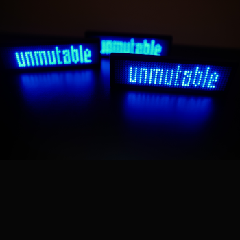 Untitled (unmutable), the edition of three.